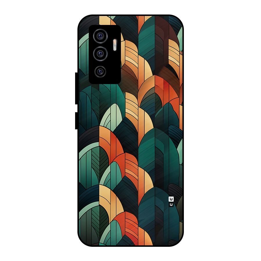 Abstract Seamless Pattern Metal Back Case for Vivo V23e