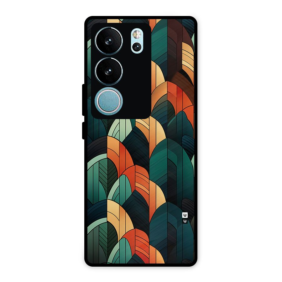 Abstract Seamless Pattern Metal Back Case for Vivo V29 Pro