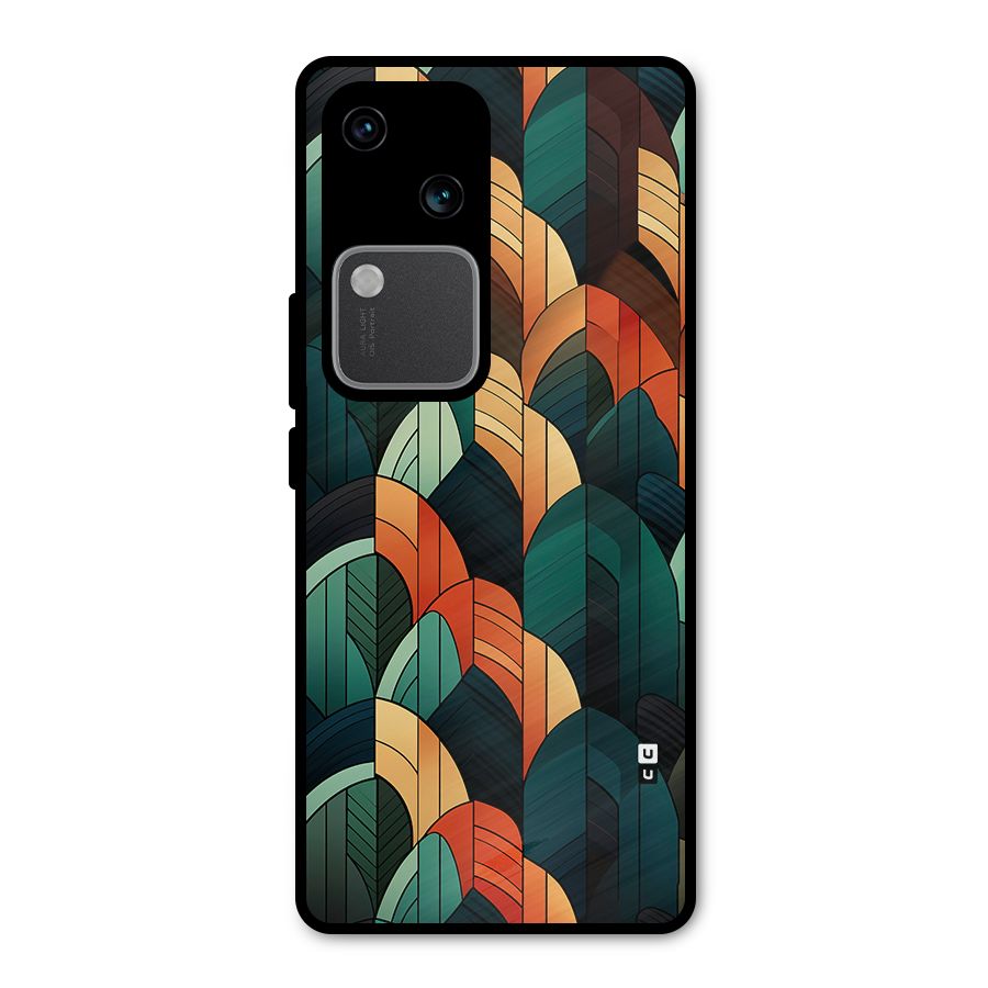 Abstract Seamless Pattern Metal Back Case for Vivo V30 Pro