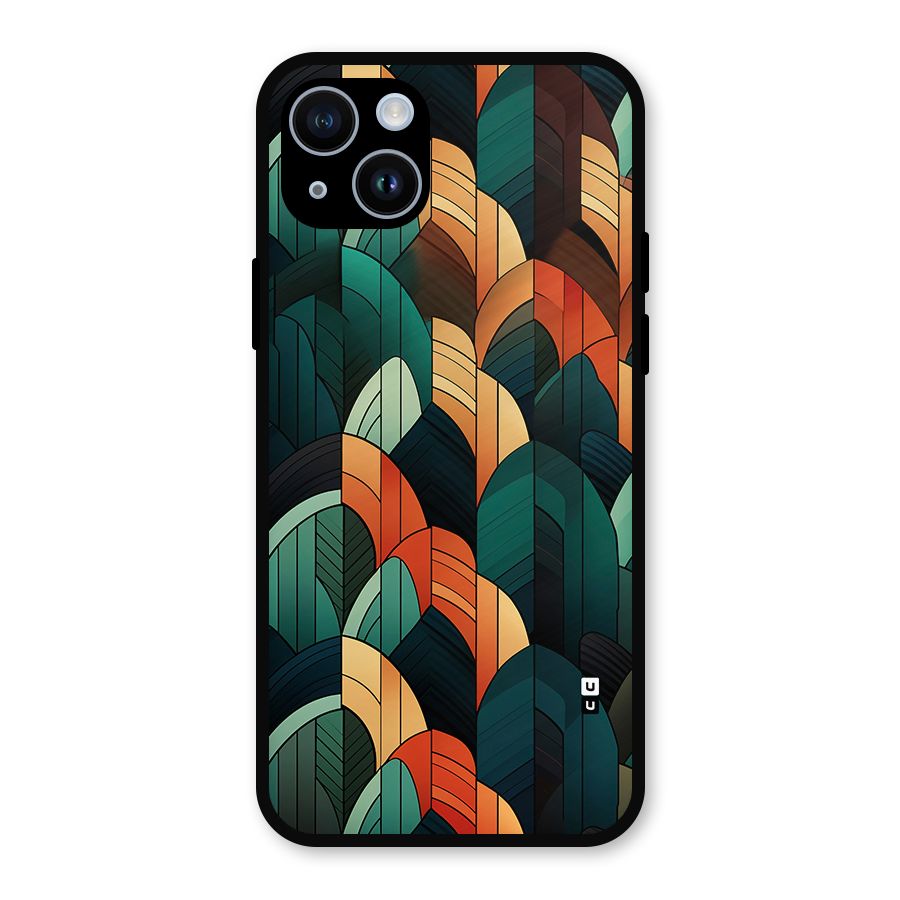 Abstract Seamless Pattern Metal Back Case for iPhone 14