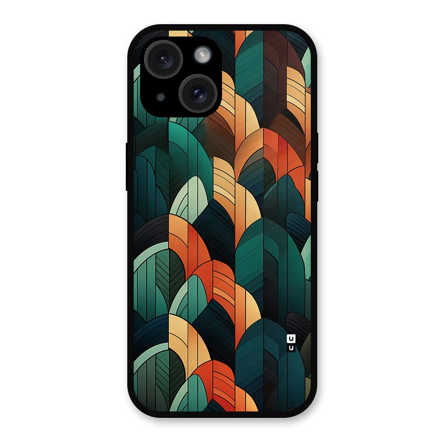 Abstract Seamless Pattern Metal Back Case for iPhone 15