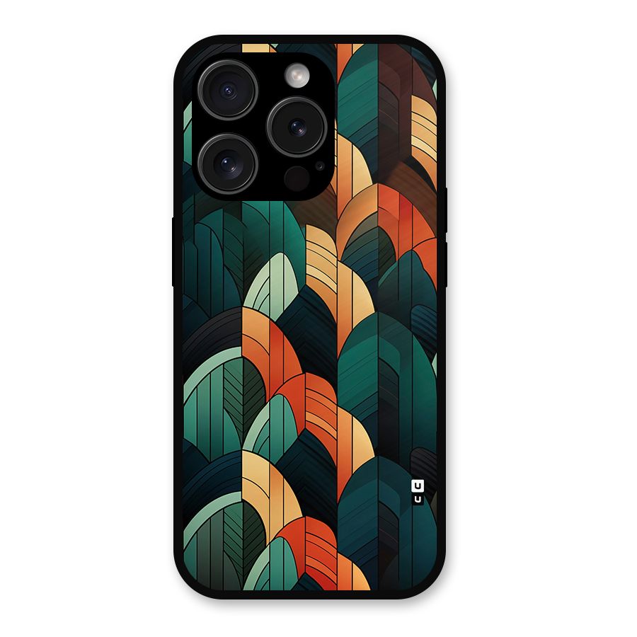 Abstract Seamless Pattern Metal Back Case for iPhone 15 Pro