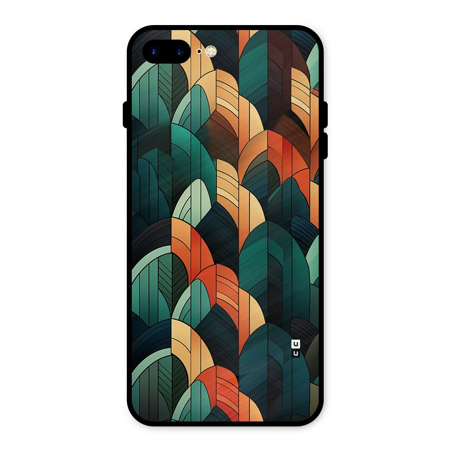 Abstract Seamless Pattern Metal Back Case for iPhone 8 Plus