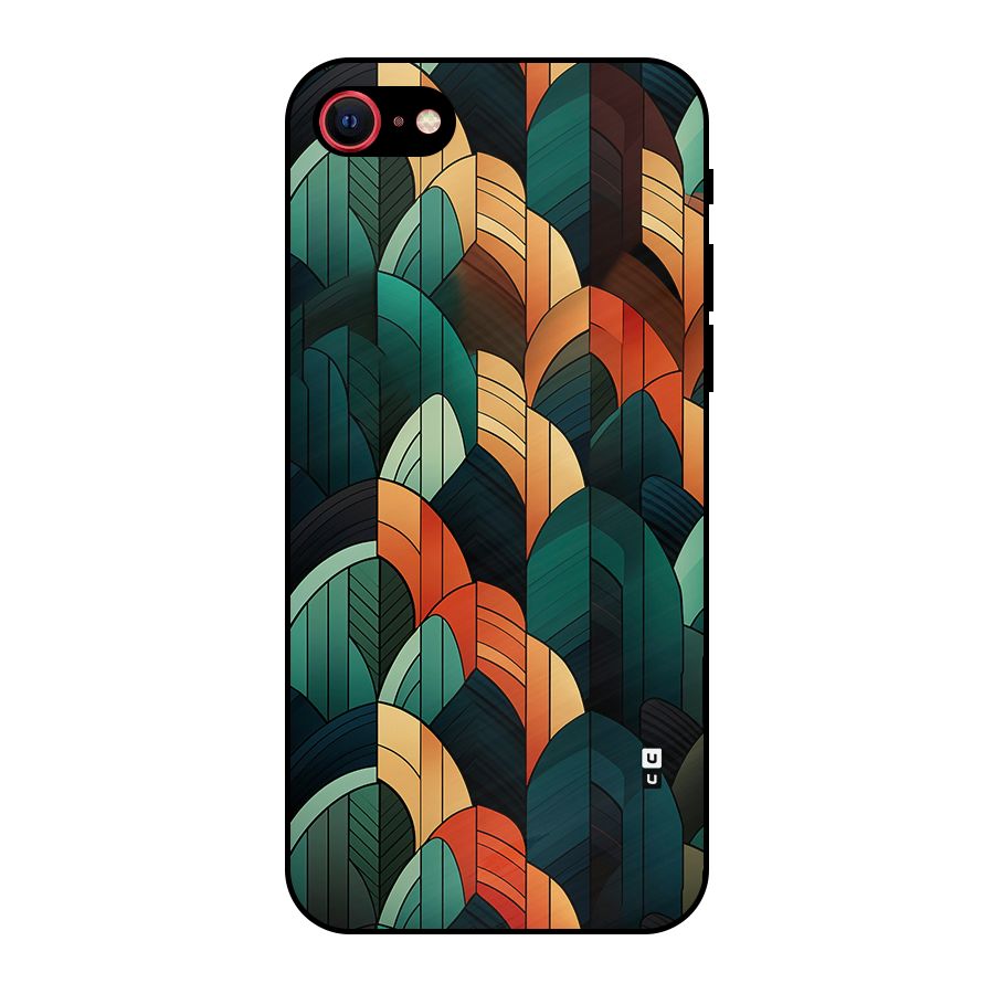 Abstract Seamless Pattern Metal Back Case for iPhone SE 2022