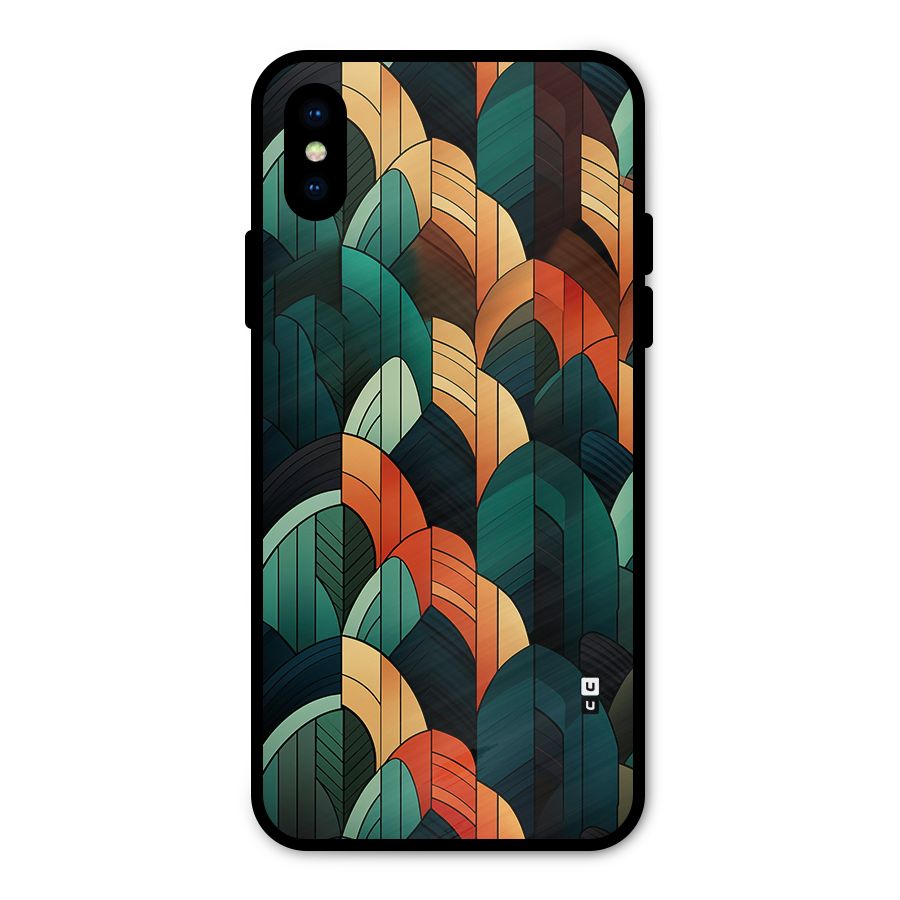 Abstract Seamless Pattern Metal Back Case for iPhone X