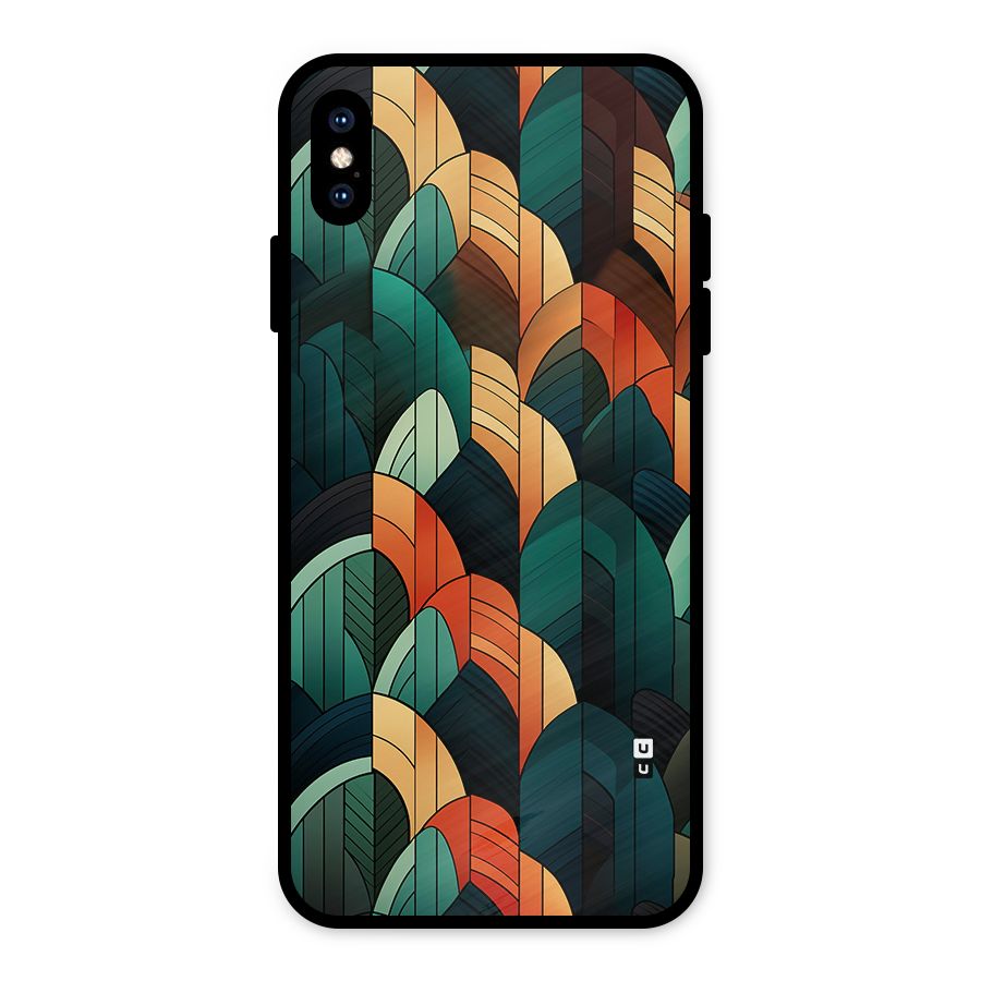 Abstract Seamless Pattern Metal Back Case for iPhone XS Max