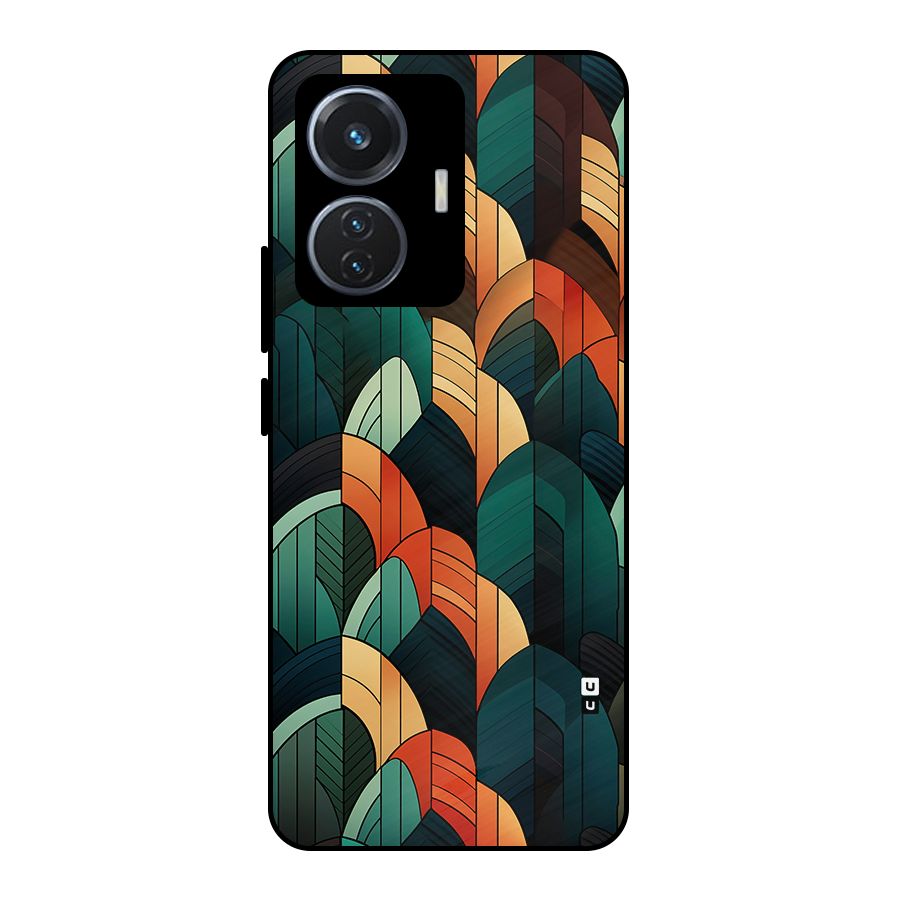 Abstract Seamless Pattern Metal Back Case for iQOO Z6 44W