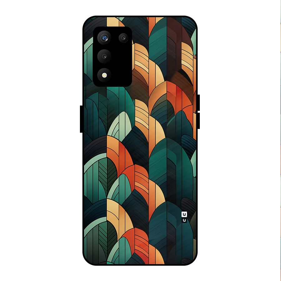 Abstract Seamless Pattern Metal Back Case for realme 9 5G SE