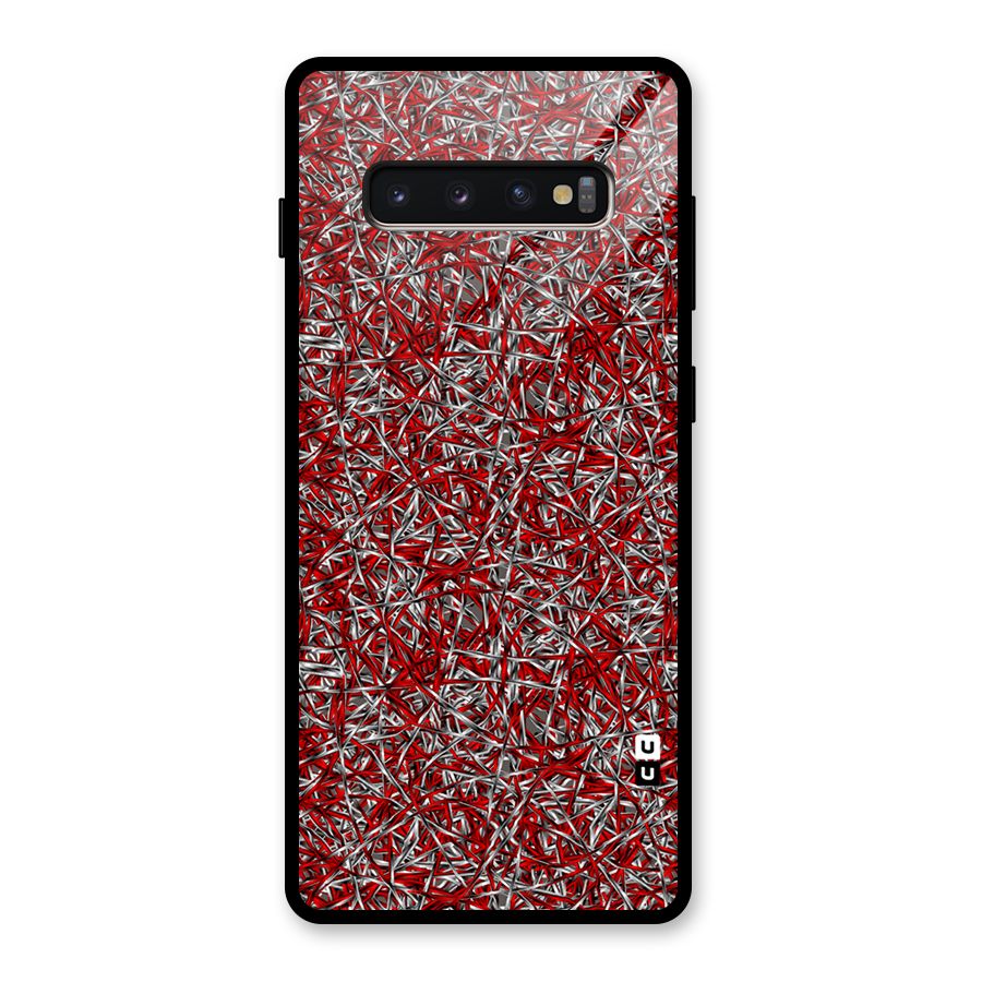 Abstract Threads Glass Back Case for Galaxy S10 Plus