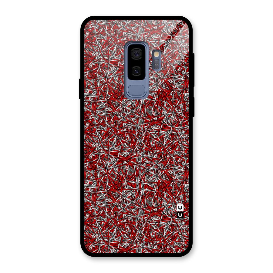 Abstract Threads Glass Back Case for Galaxy S9 Plus
