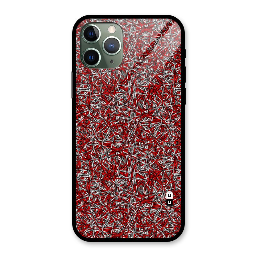 Abstract Threads Glass Back Case for iPhone 11 Pro