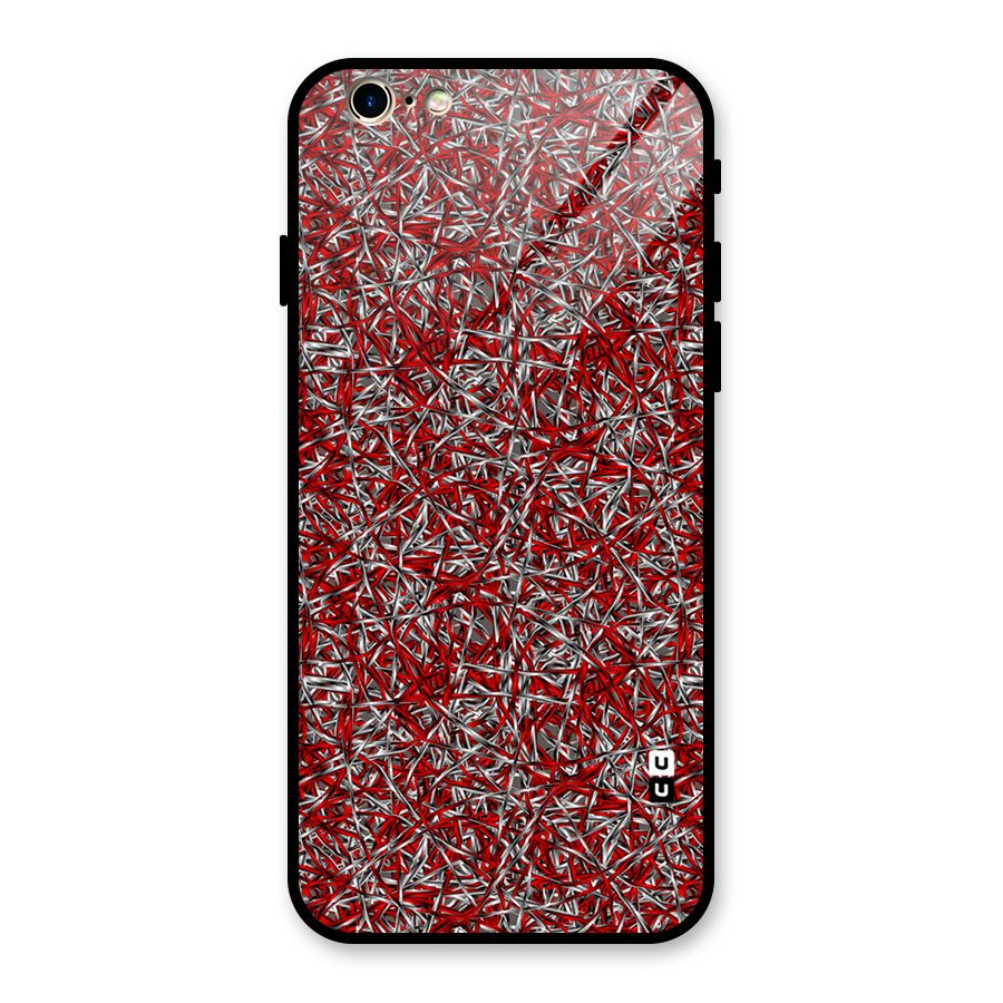 Abstract Threads Glass Back Case for iPhone 6 6S