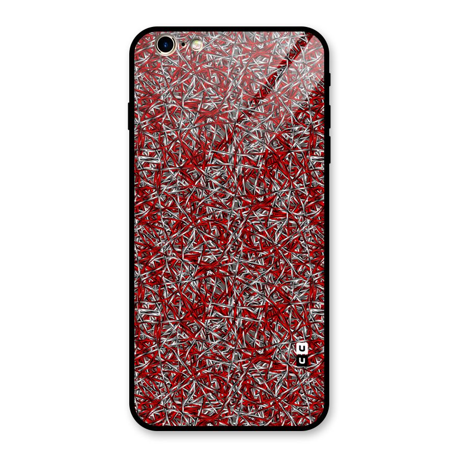 Abstract Threads Glass Back Case for iPhone 6 Plus 6S Plus