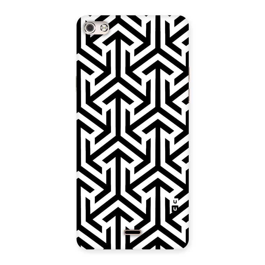 Abstract Triple Arrows Back Case for Micromax Canvas Silver 5