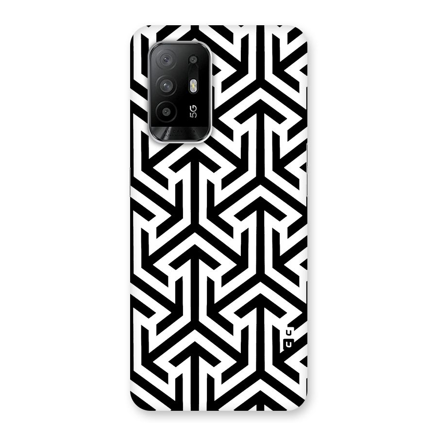 Abstract Triple Arrows Glass Back Case for Oppo F19 Pro Plus 5G
