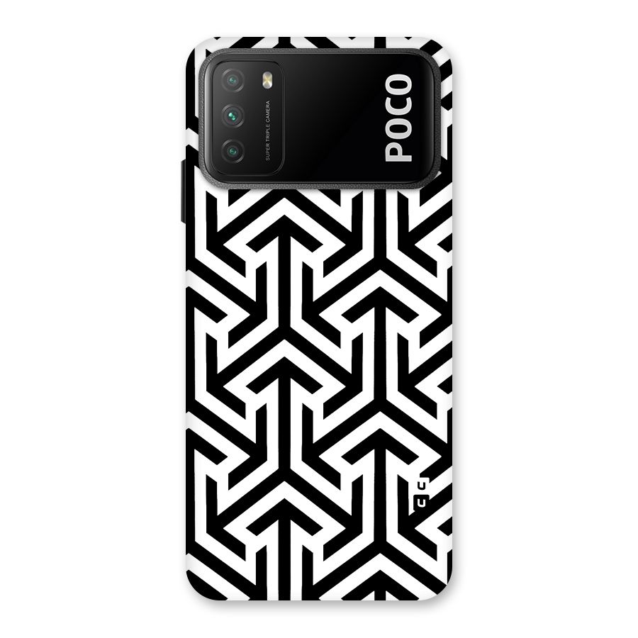 Abstract Triple Arrows Back Case for Poco M3