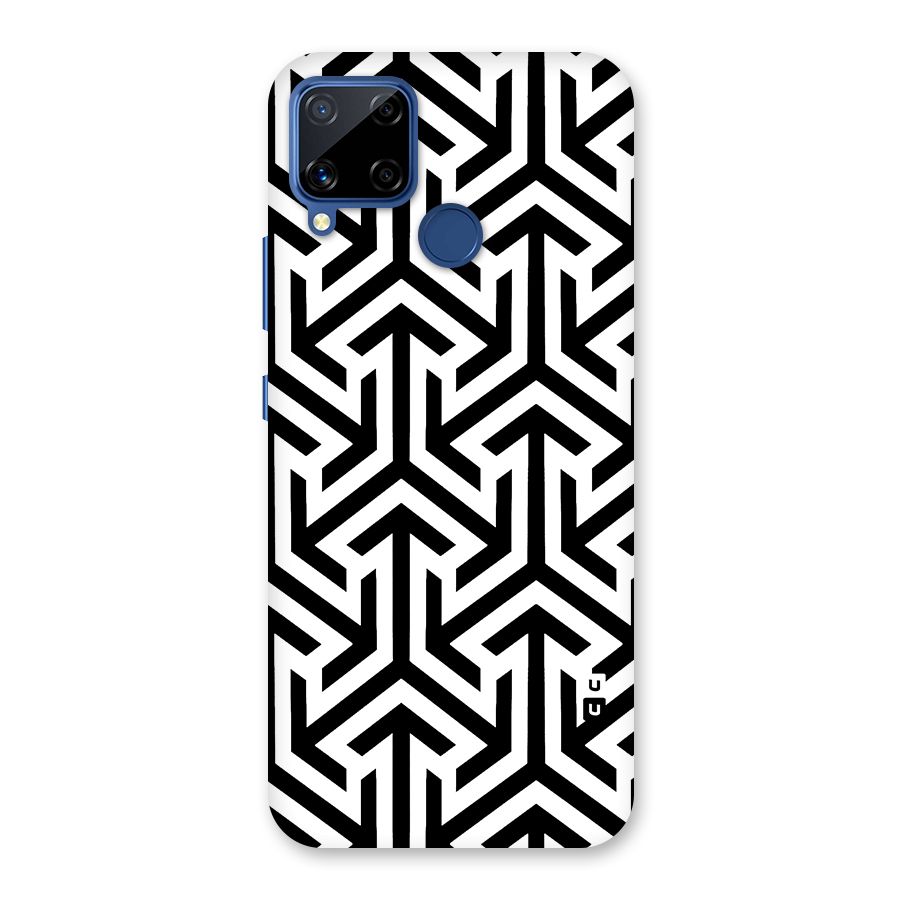 Abstract Triple Arrows Glass Back Case for Realme Narzo 30A