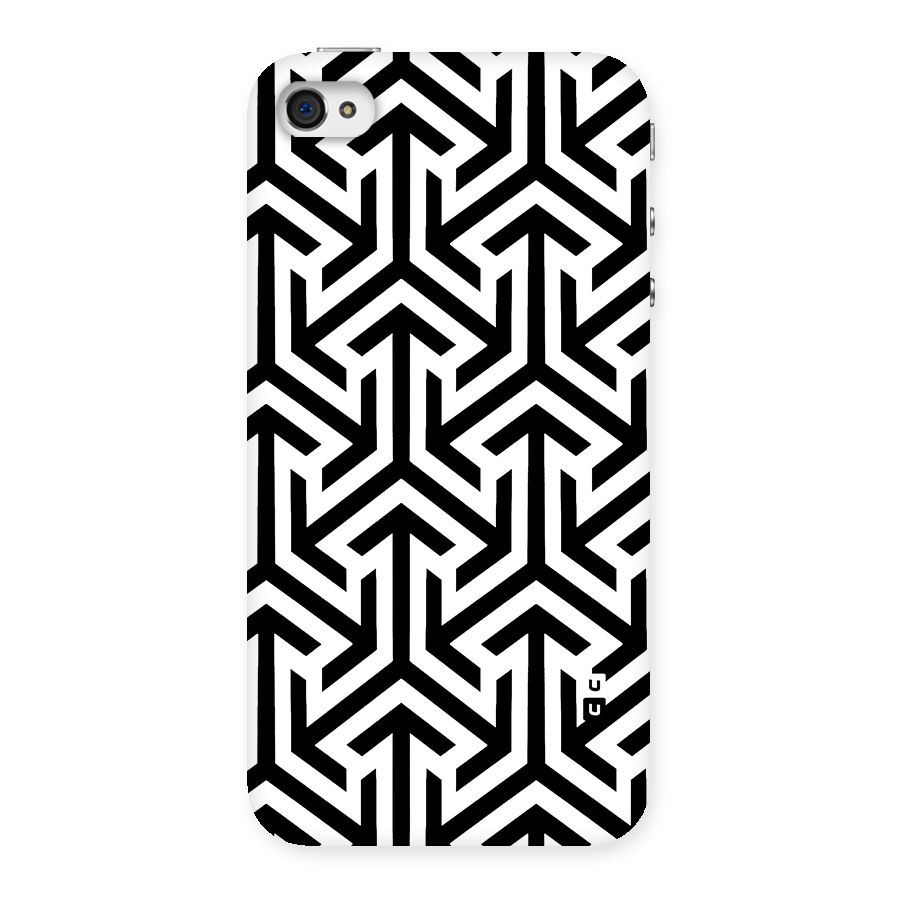Abstract Triple Arrows Back Case for iPhone 4 4s