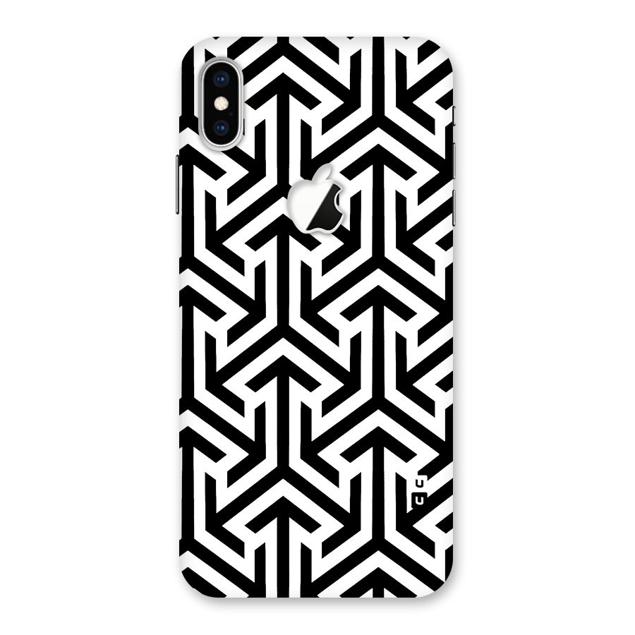 Abstract Triple Arrows Back Case for iPhone XS Max Apple Cut