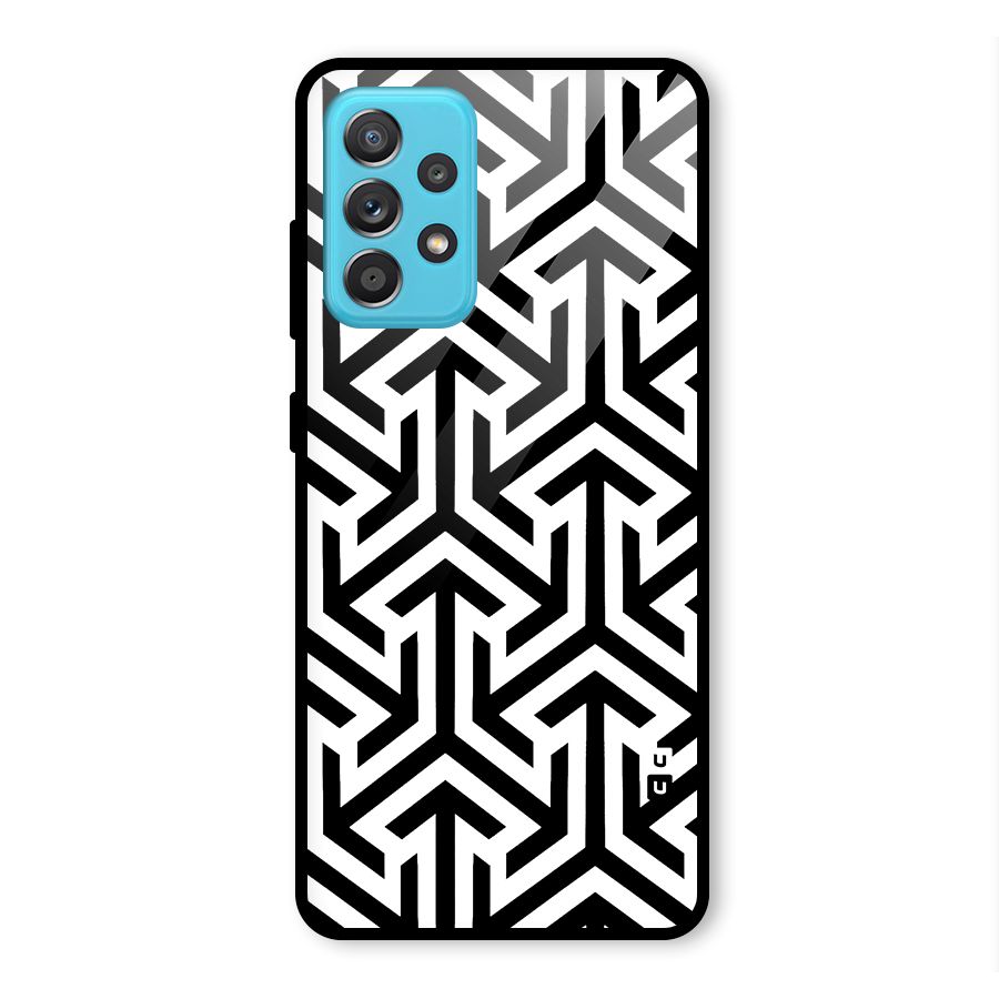 Abstract Triple Arrows Glass Back Case for Galaxy A52