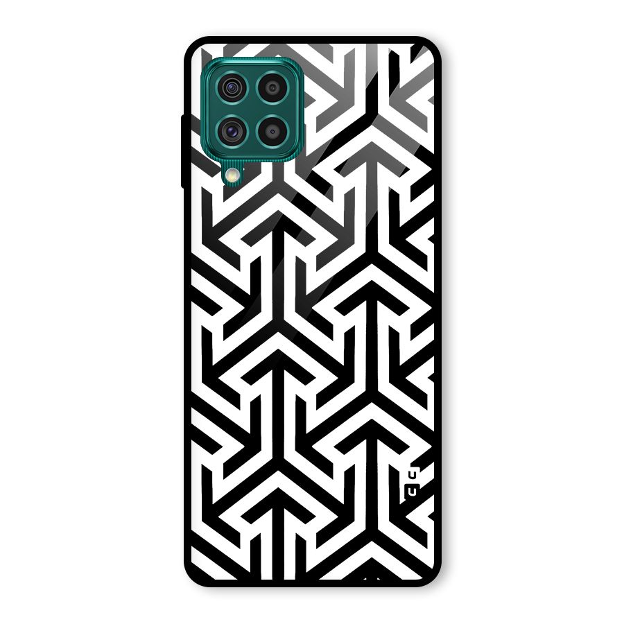 Abstract Triple Arrows Glass Back Case for Galaxy F62