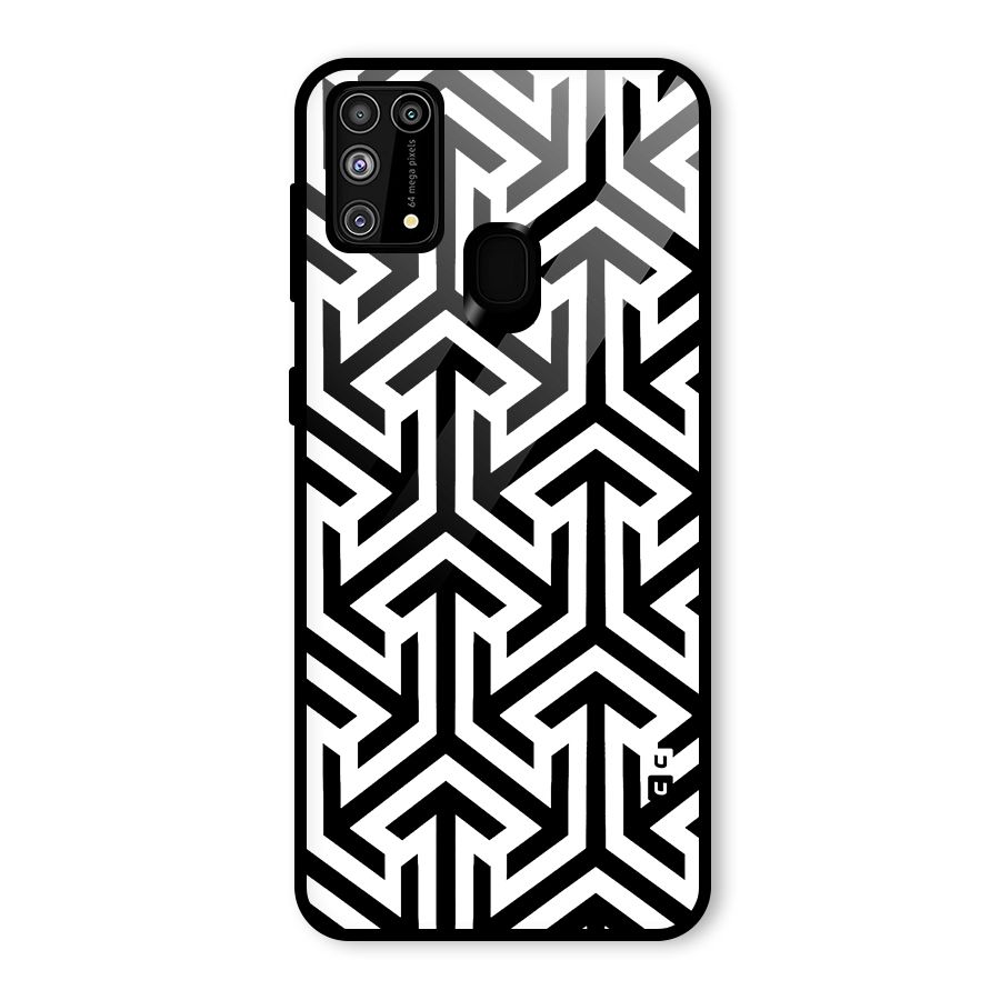 Abstract Triple Arrows Glass Back Case for Galaxy M31