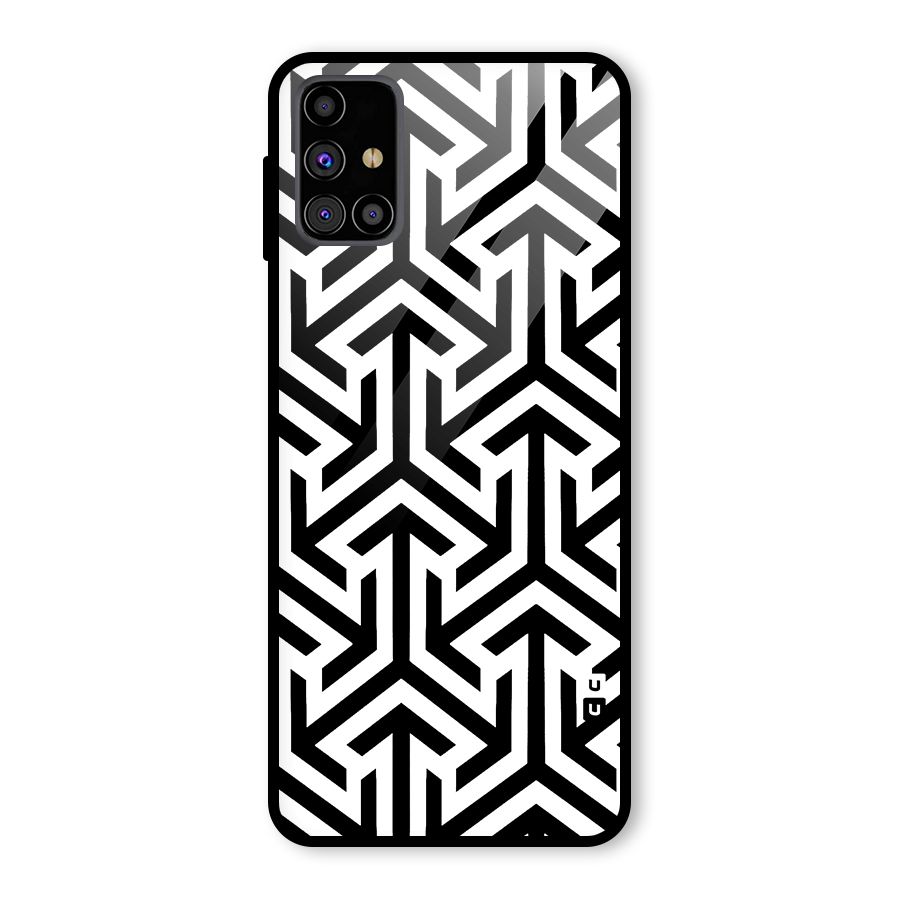 Abstract Triple Arrows Glass Back Case for Galaxy M31s