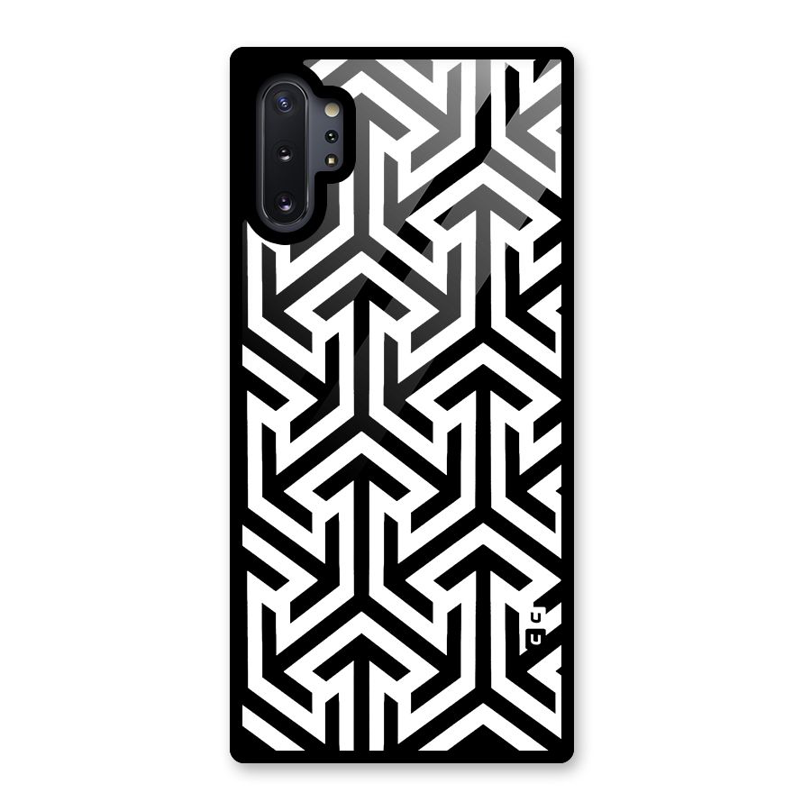 Abstract Triple Arrows Glass Back Case for Galaxy Note 10 Plus
