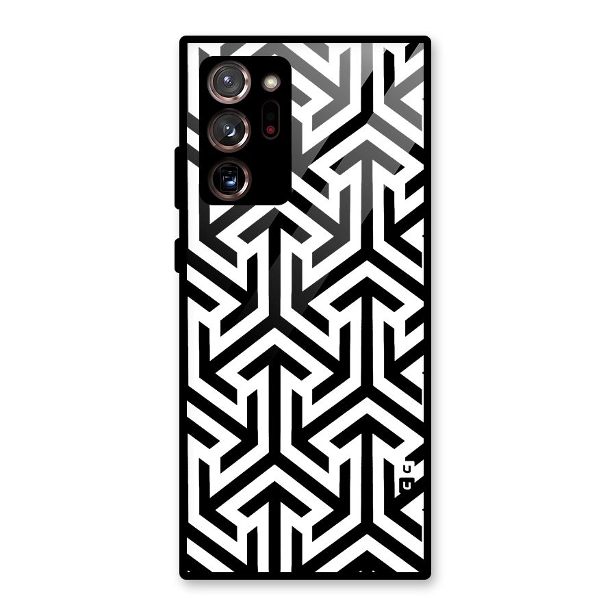 Abstract Triple Arrows Glass Back Case for Galaxy Note 20 Ultra