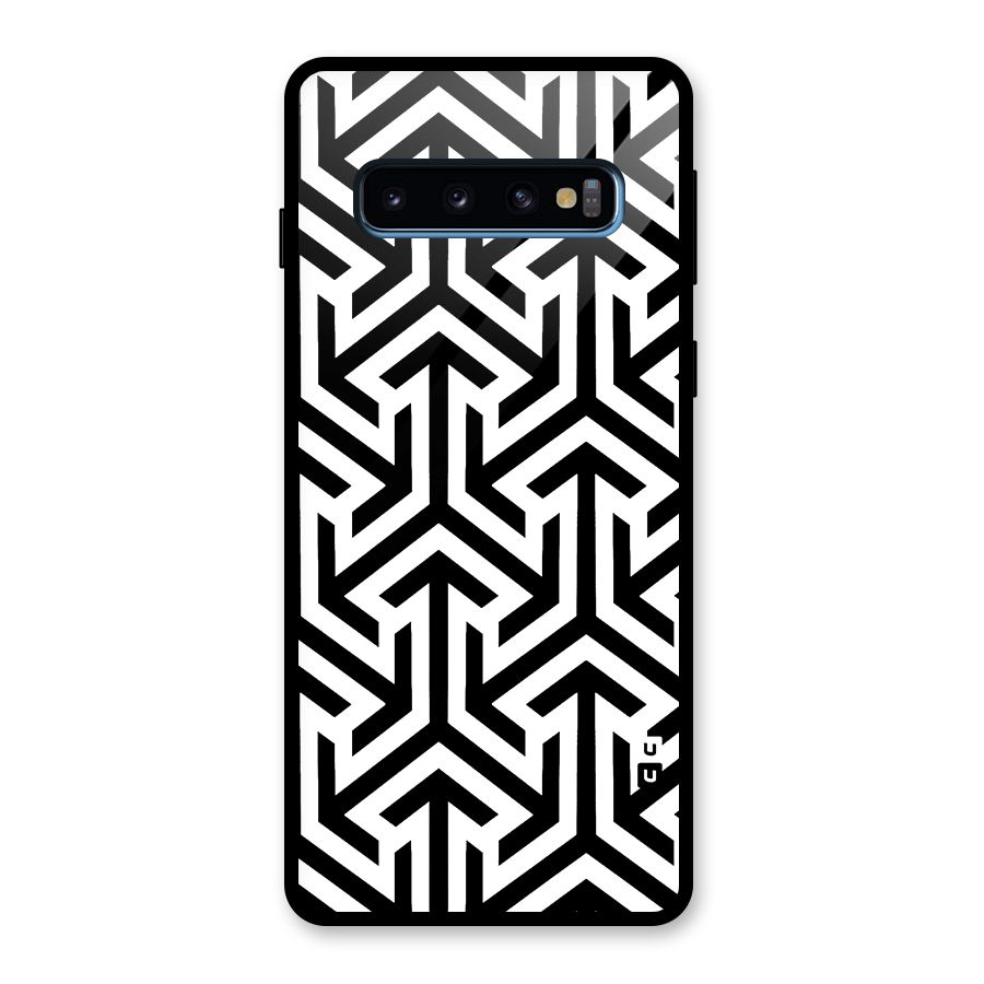 Abstract Triple Arrows Glass Back Case for Galaxy S10