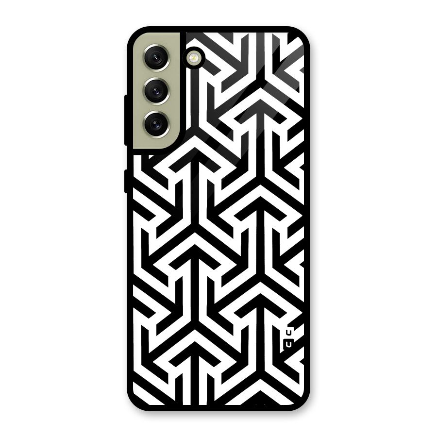 Abstract Triple Arrows Glass Back Case for Galaxy S21 FE 5G