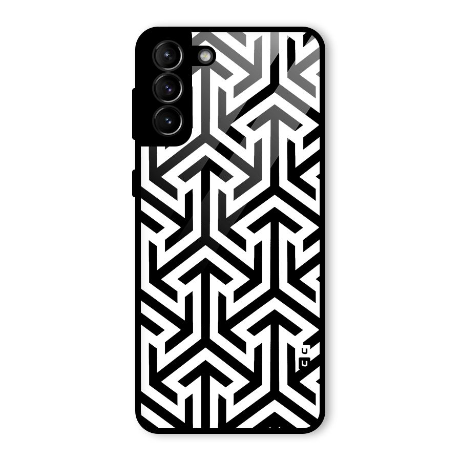 Abstract Triple Arrows Glass Back Case for Galaxy S21 Plus