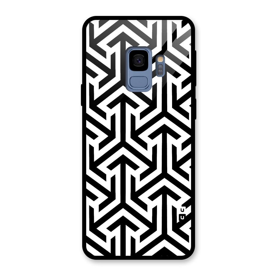 Abstract Triple Arrows Glass Back Case for Galaxy S9