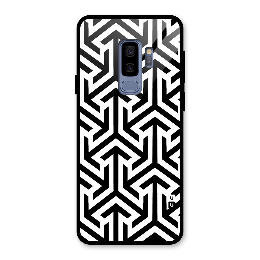 Abstract Triple Arrows Glass Back Case for Galaxy S9 Plus