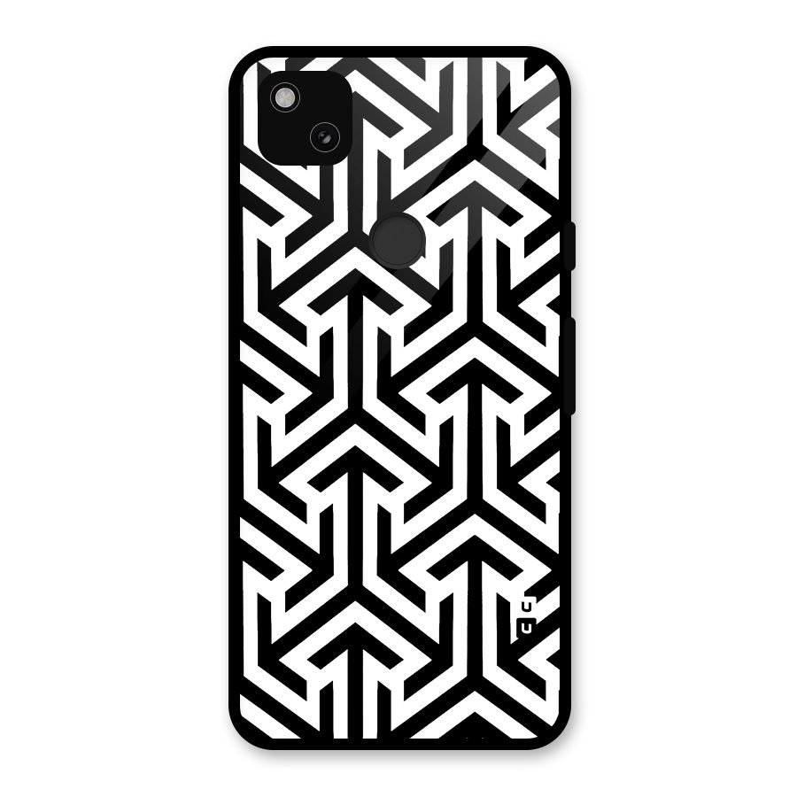 Abstract Triple Arrows Glass Back Case for Google Pixel 4a
