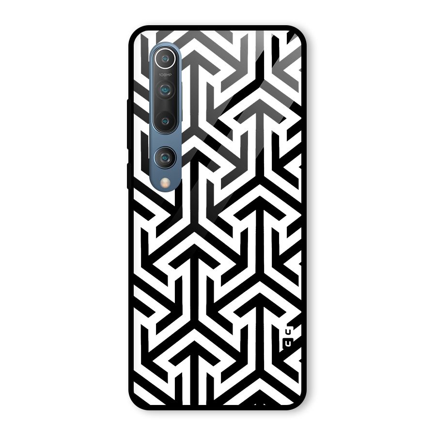 Abstract Triple Arrows Glass Back Case for Mi 10