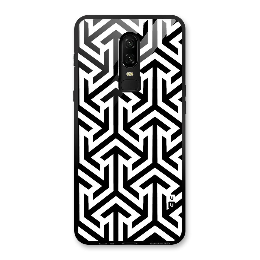 Abstract Triple Arrows Glass Back Case for OnePlus 6