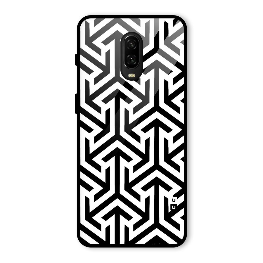 Abstract Triple Arrows Glass Back Case for OnePlus 6T