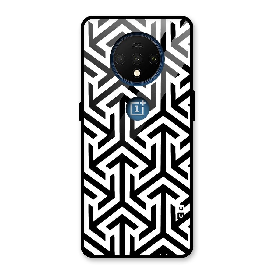 Abstract Triple Arrows Glass Back Case for OnePlus 7T