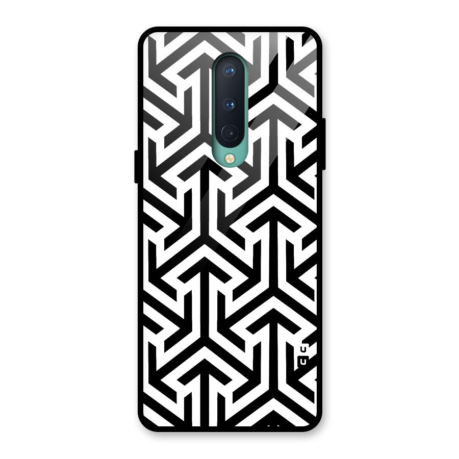 Abstract Triple Arrows Glass Back Case for OnePlus 8