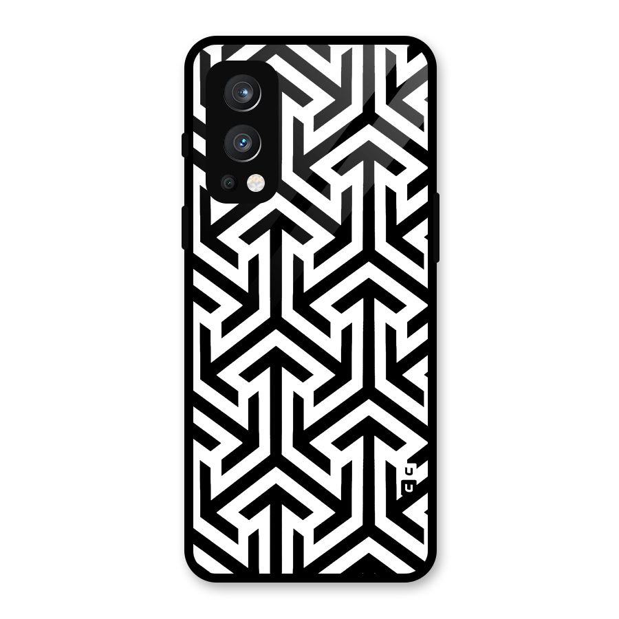Abstract Triple Arrows Glass Back Case for OnePlus Nord 2 5G