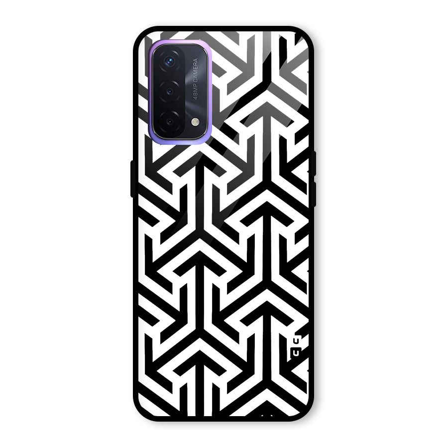 Abstract Triple Arrows Glass Back Case for Oppo A74 5G