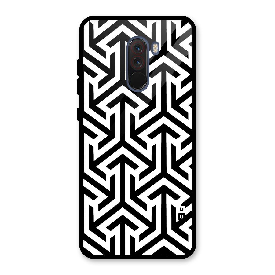 Abstract Triple Arrows Glass Back Case for Poco F1