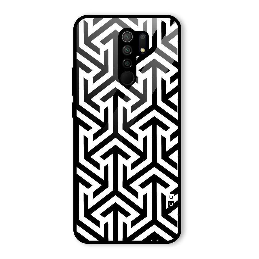 Abstract Triple Arrows Glass Back Case for Poco M2
