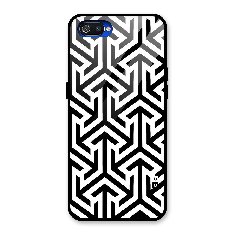 Abstract Triple Arrows Glass Back Case for Realme C2