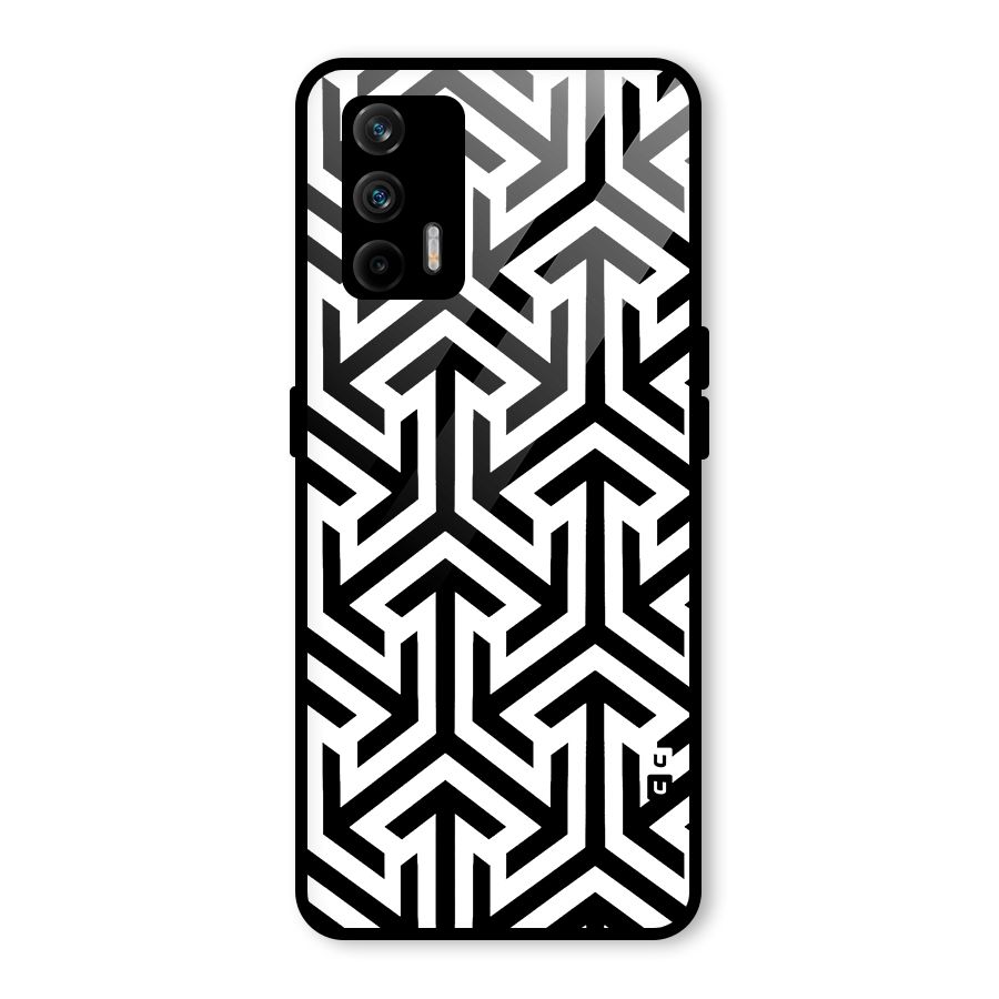 Abstract Triple Arrows Glass Back Case for Realme GT 5G