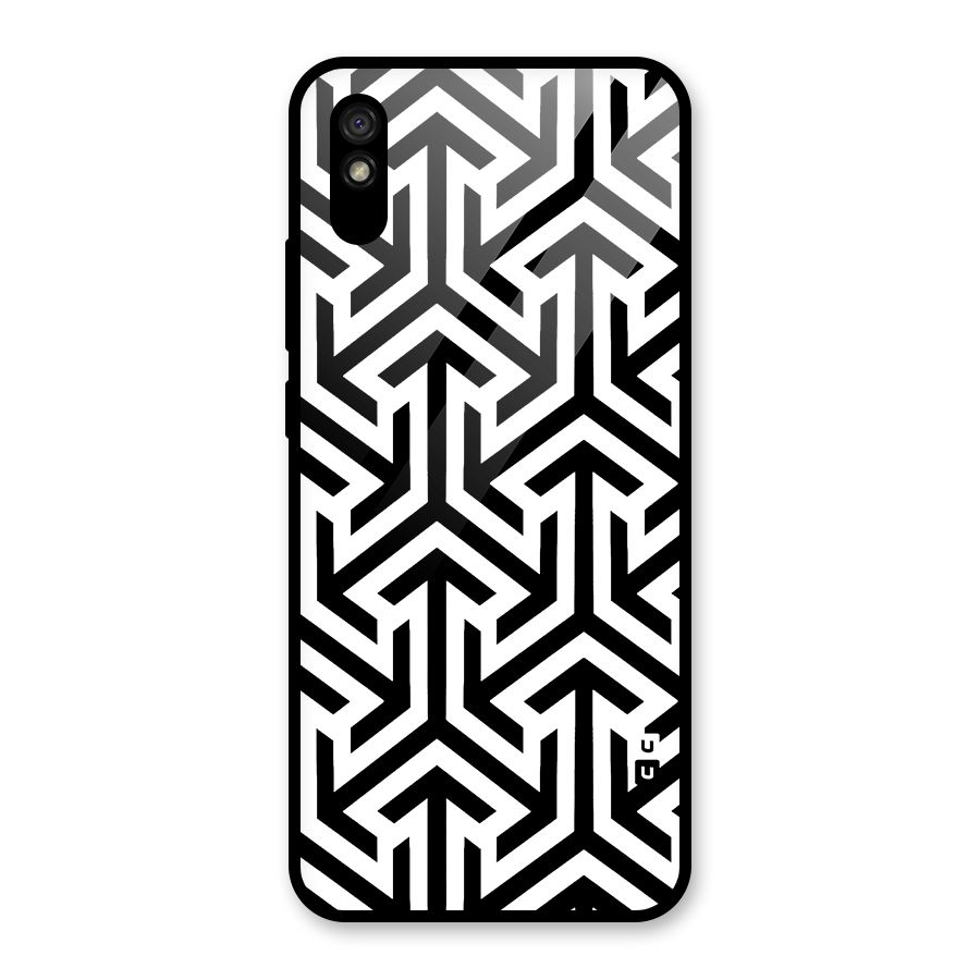 Abstract Triple Arrows Glass Back Case for Redmi 9i
