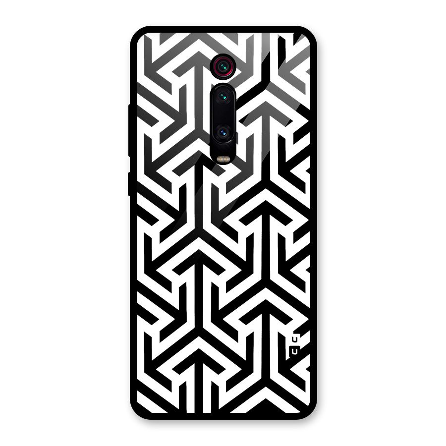 Abstract Triple Arrows Glass Back Case for Redmi K20