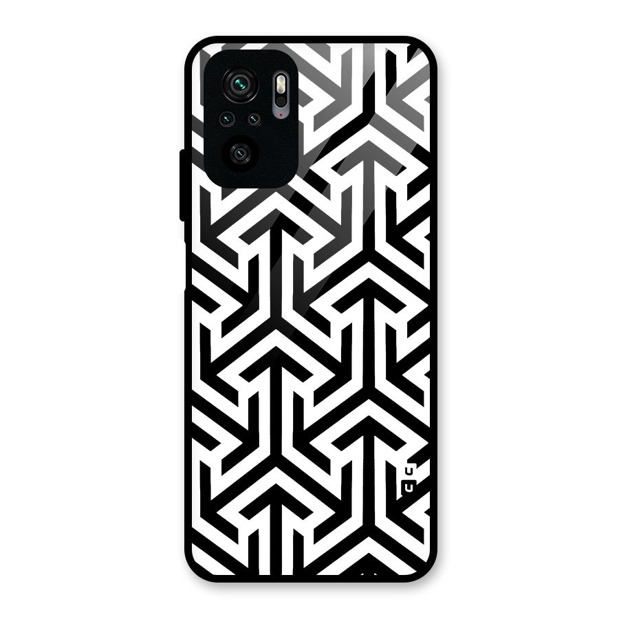 Abstract Triple Arrows Glass Back Case for Redmi Note 10S