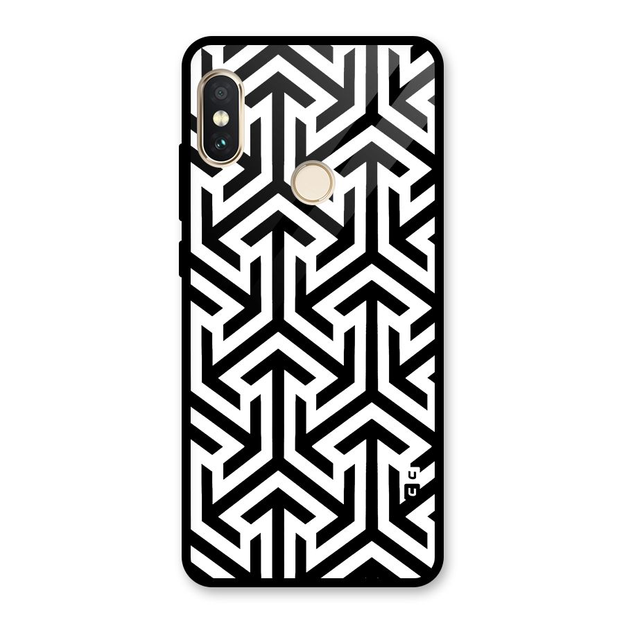 Abstract Triple Arrows Glass Back Case for Redmi Note 5 Pro
